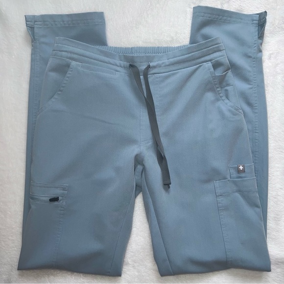 Figs Pants - FIGS Dusty Blue Yola scrub pants XXS